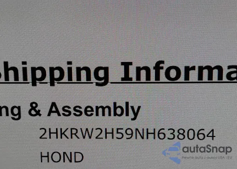 2022 Honda Cr-V Awd Ex from USA, damaged, VIN 2HKRW2H59NH638064